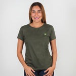 Cargar imagen en el visor de la galería, T-Shirt Verde militar Mujer
